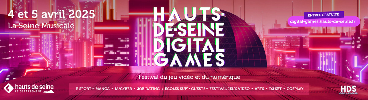 Affiche du festival Hauts-de-Seine Digital Games 2025