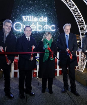 Inauguration du marché de Noël de Paris La Défense