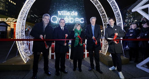 Inauguration du marché de Noël de Paris La Défense