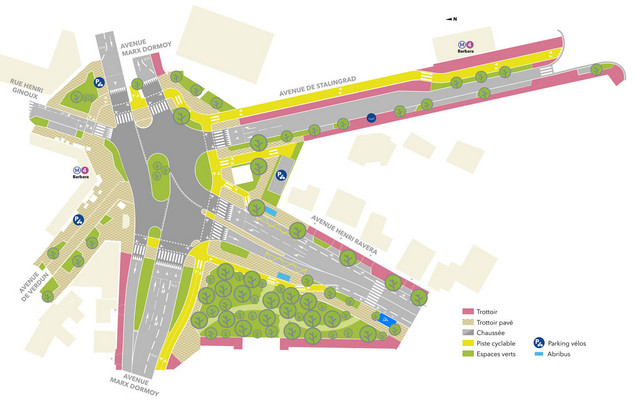 Plan d'aménagement simplifié du carrefour